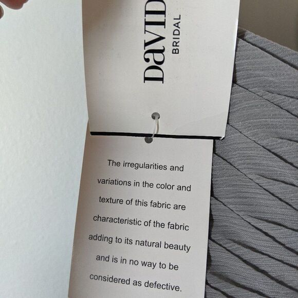 Davids Bridal Bridesmaid Prom Formal Soft Halter Crinkle Chiffon Lined Dress 8 - Picture 5 of 12